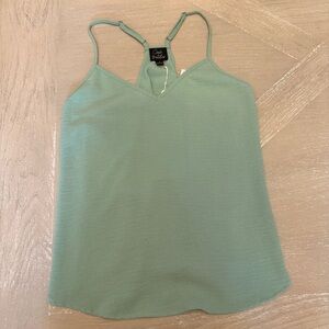 Green Sleeveless Camisole Flowy Tank Top